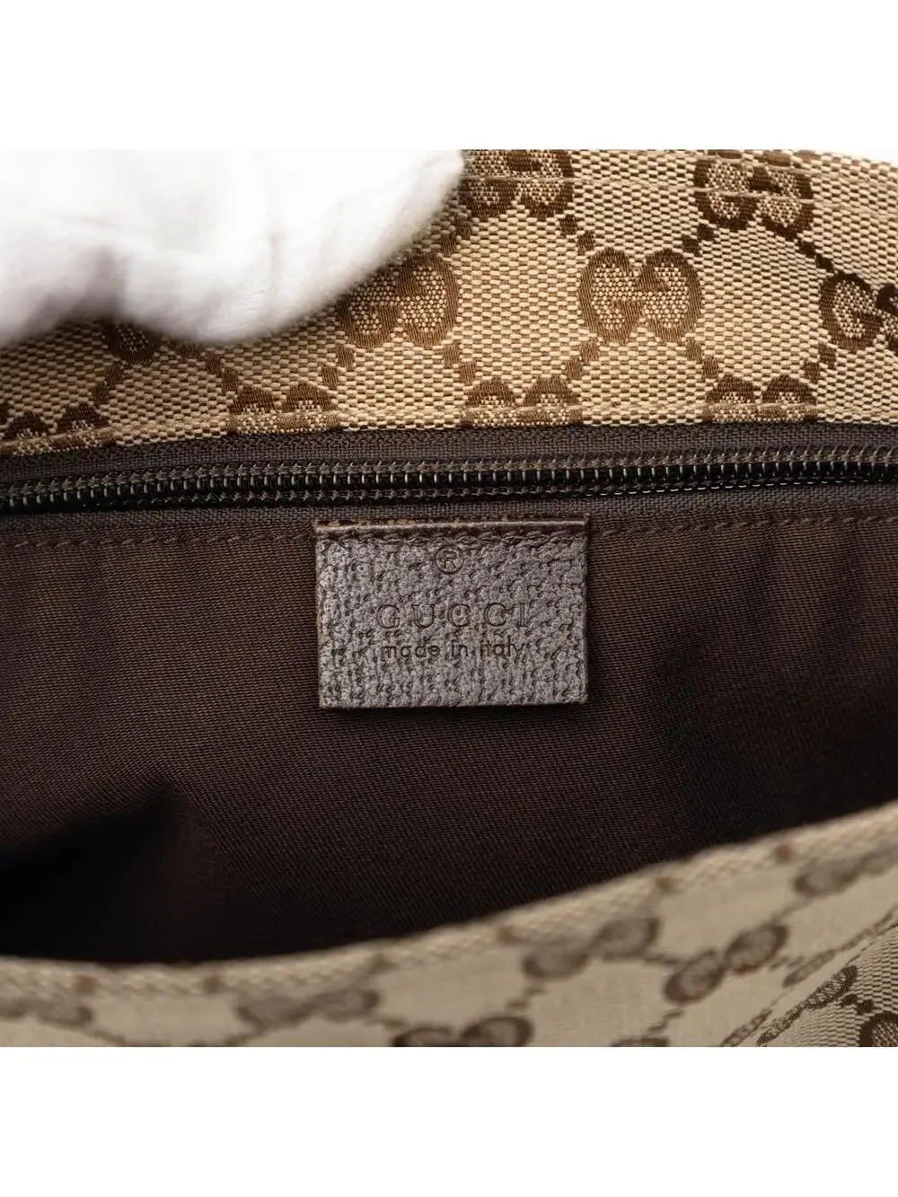 Gucci Web Strap Messenger Bag Gg Canvas #341008G93B